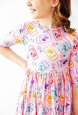 Mila & Rose Girly Pop 3/4 Sleeve Pocket Twirl Dress