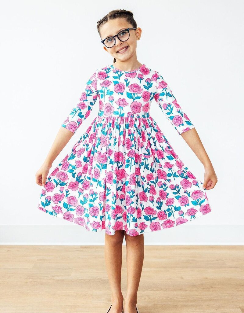 Mila & Rose Garden Glow 3/4 Sleeve Pocket Twirl Dress