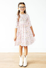 Mila & Rose Pastel Petals 3/4 Sleeve Pocket Twirl Dress