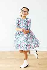 Mila & Rose Vivid Garden 3/4 Sleeve Pocket Twirl Dress