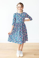 Mila & Rose Rainforest Blooms 3/4 Sleeve Pocket Twirl Dress