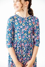 Mila & Rose Rainforest Blooms 3/4 Sleeve Pocket Twirl Dress
