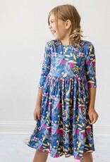 Mila & Rose Flora 3/4 Sleeve Pocket Twirl Dress
