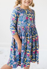 Mila & Rose Flora 3/4 Sleeve Pocket Twirl Dress