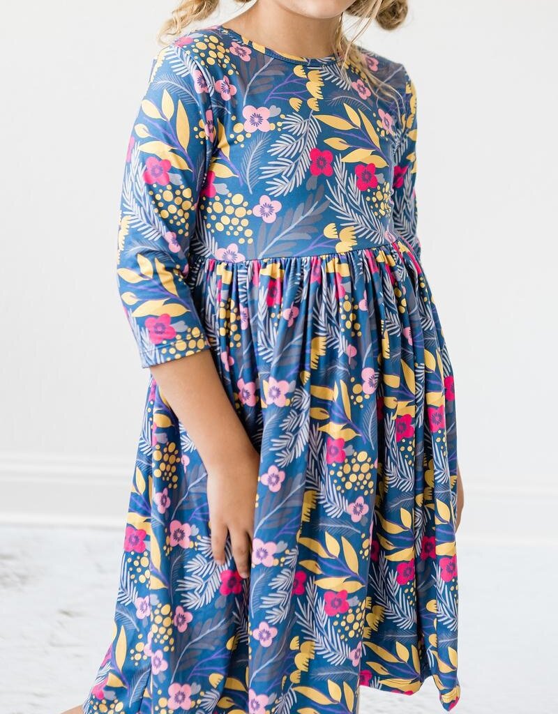 Mila & Rose Flora 3/4 Sleeve Pocket Twirl Dress