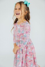 Mila & Rose Dream Big Little One 3/4 Pocket Twirl Dress