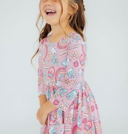 Mila & Rose Dream Big Little One 3/4 Pocket Twirl Dress