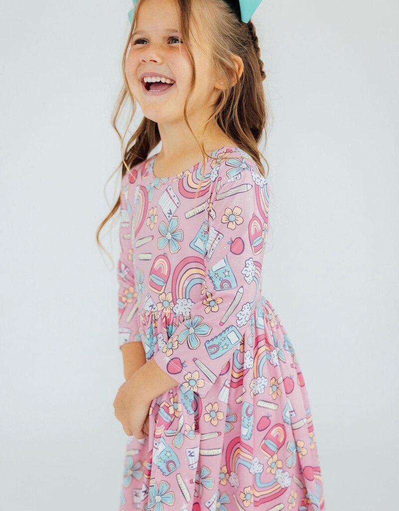 Mila & Rose Dream Big Little One 3/4 Pocket Twirl Dress