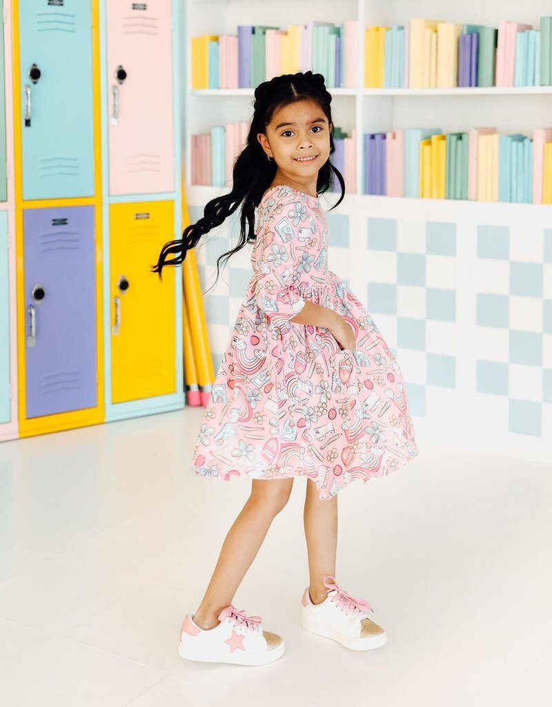 Mila & Rose Dream Big Little One 3/4 Pocket Twirl Dress