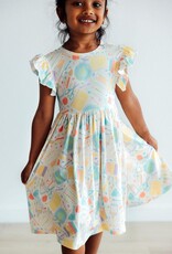 Mila & Rose Campus Cutie Flutter Sleeve Twirl Dress