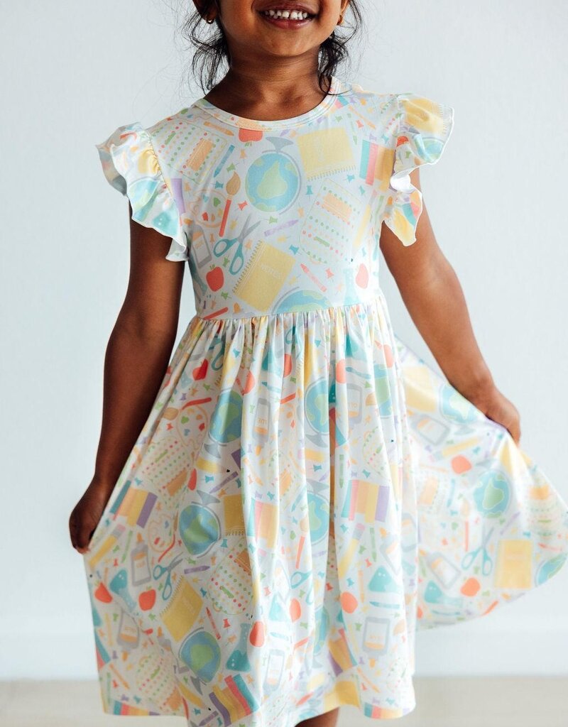 Mila & Rose Campus Cutie Flutter Sleeve Twirl Dress