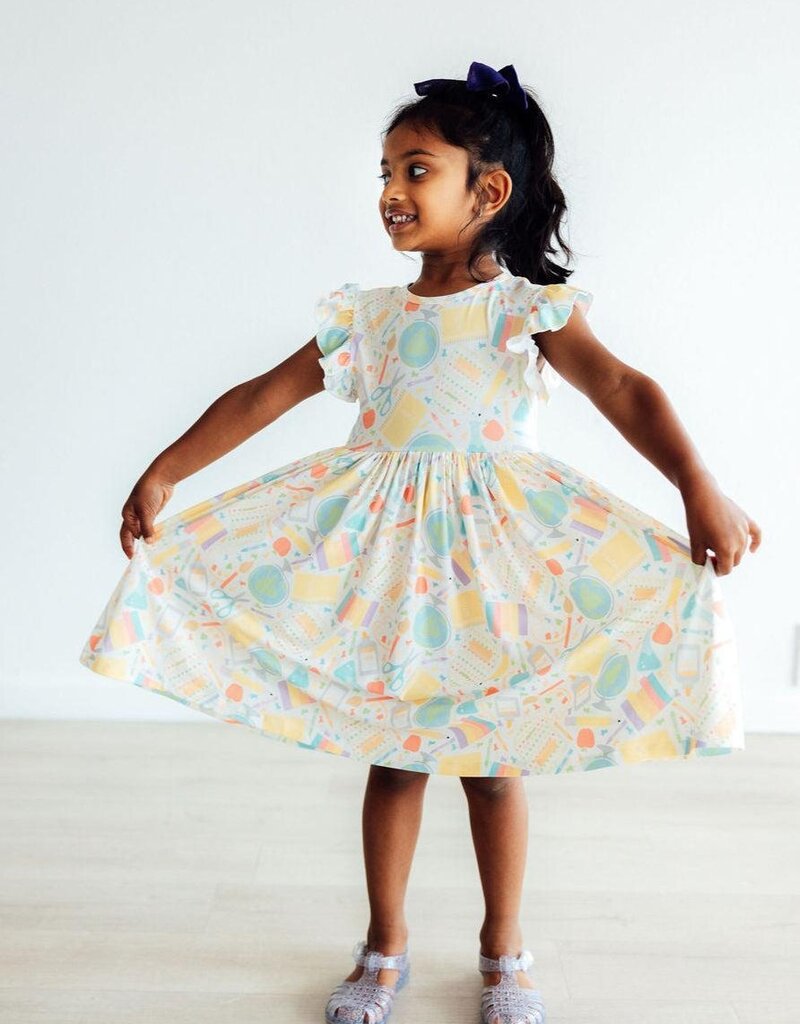 Mila & Rose Campus Cutie Flutter Sleeve Twirl Dress