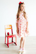 Mila & Rose An Apple a Day 3/4 Sleeve Pocket Twirl Dress