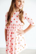 Mila & Rose An Apple a Day 3/4 Sleeve Pocket Twirl Dress
