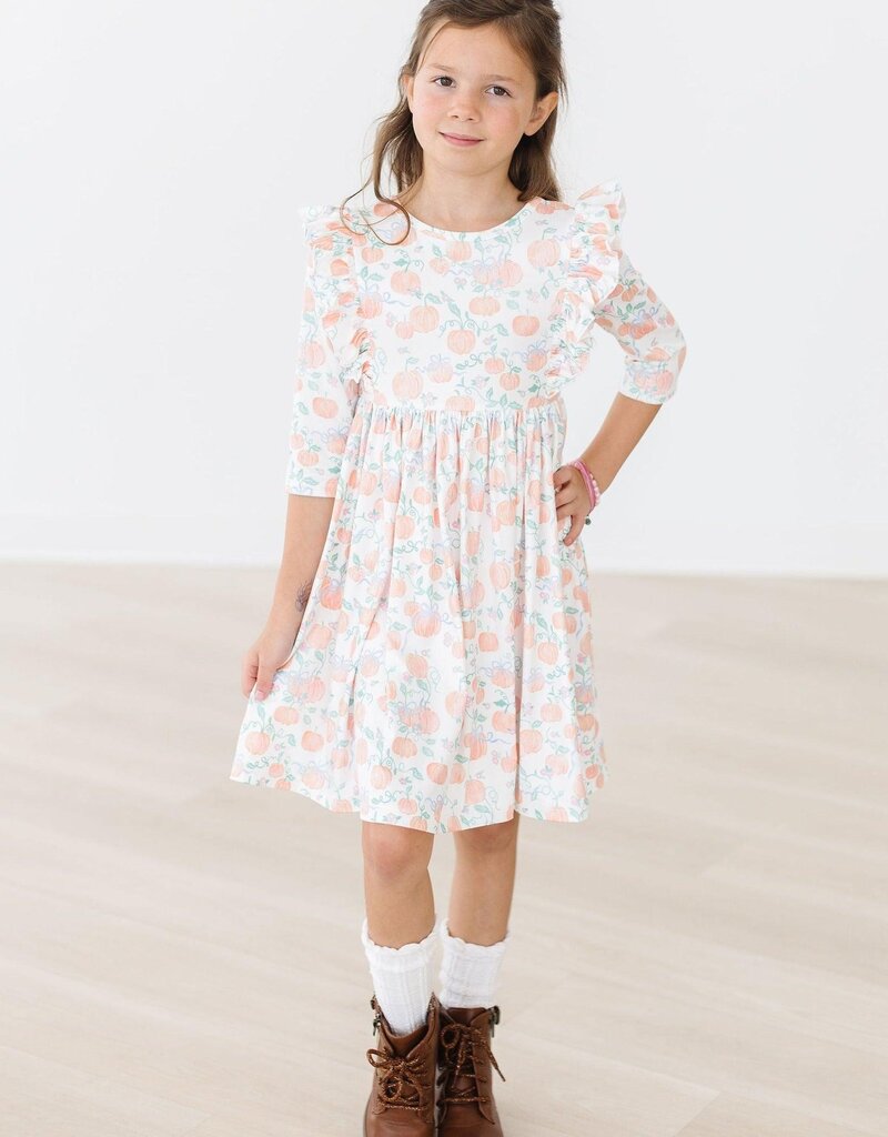 Mila & Rose Pretty Pumpkins Ruffle Twirl Dress