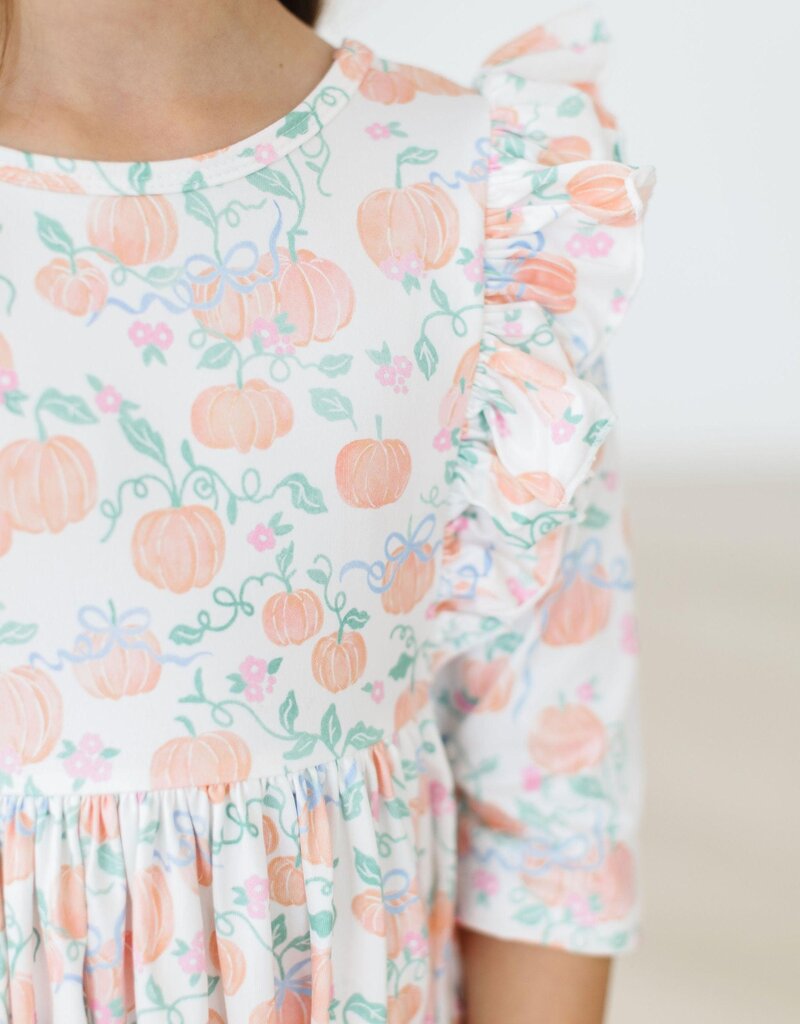 Mila & Rose Pretty Pumpkins Ruffle Twirl Dress