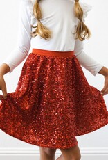 Mila & Rose Red Sequin Twirl Skort