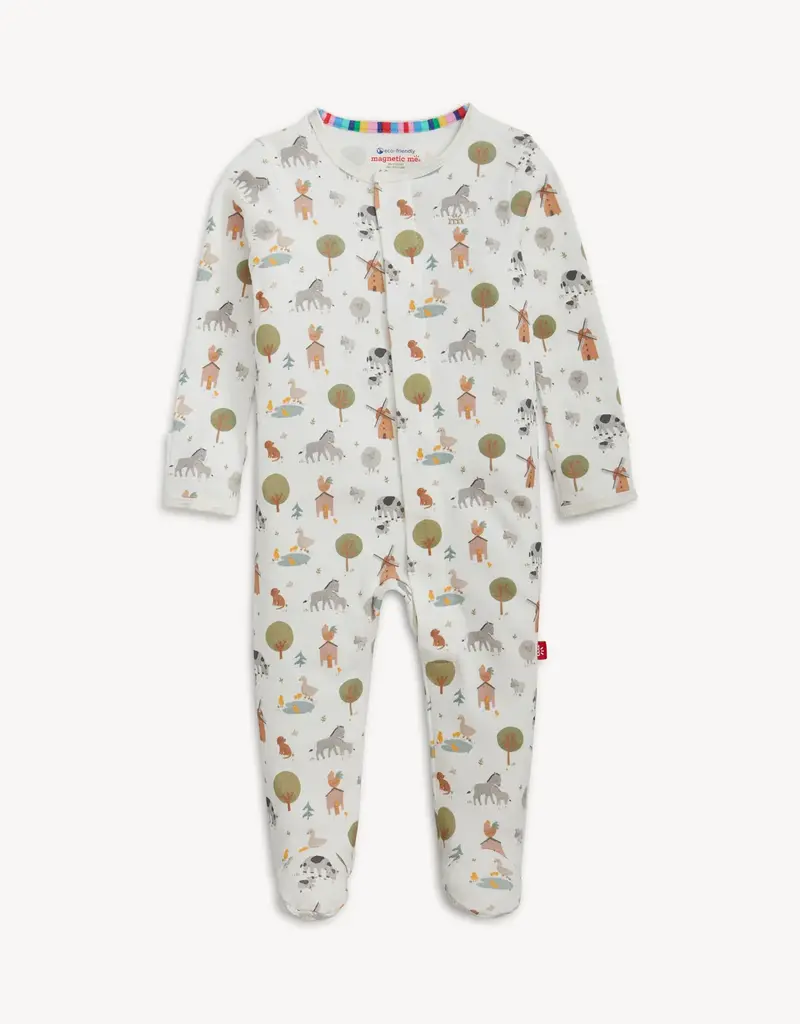 Magnetic Me FUNNY FARM ORGANIC COTTON FOOTIE
