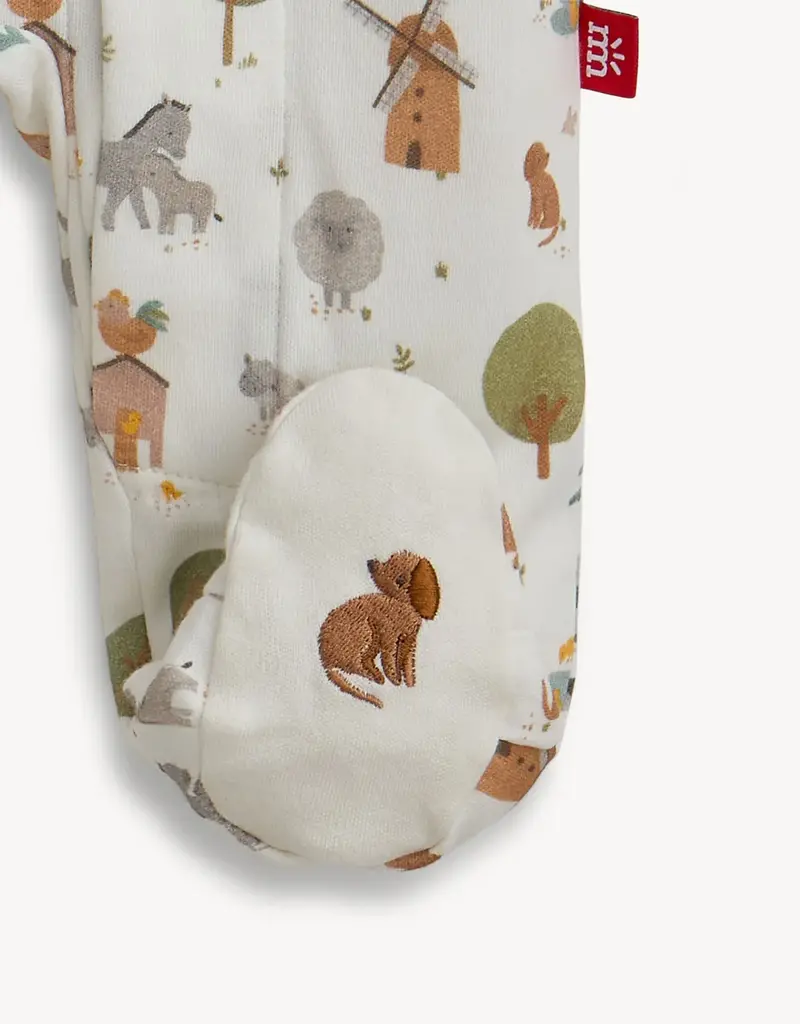 Magnetic Me FUNNY FARM ORGANIC COTTON FOOTIE