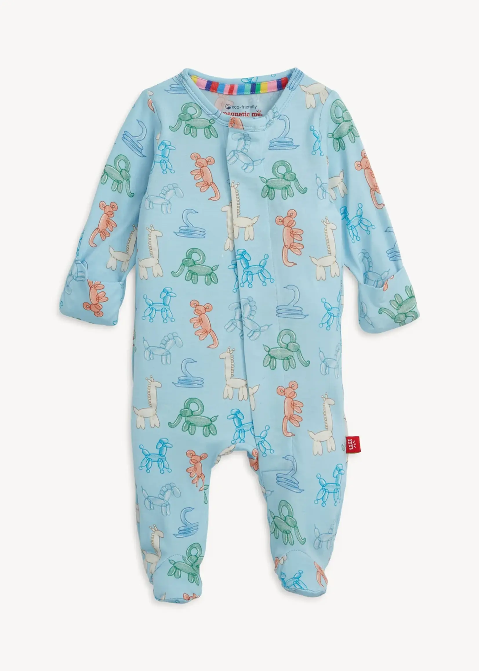 Magnetic Me BLUE PARTY ANIMALS GLOW  DARK MODAL FOOTIE