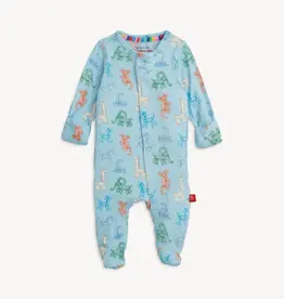 Magnetic Me BLUE PARTY ANIMALS GLOW  DARK MODAL FOOTIE