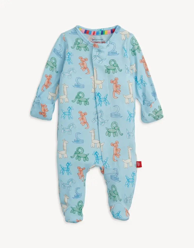 Magnetic Me BLUE PARTY ANIMALS GLOW  DARK MODAL FOOTIE