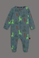 Magnetic Me BLUE PARTY ANIMALS GLOW  DARK MODAL FOOTIE
