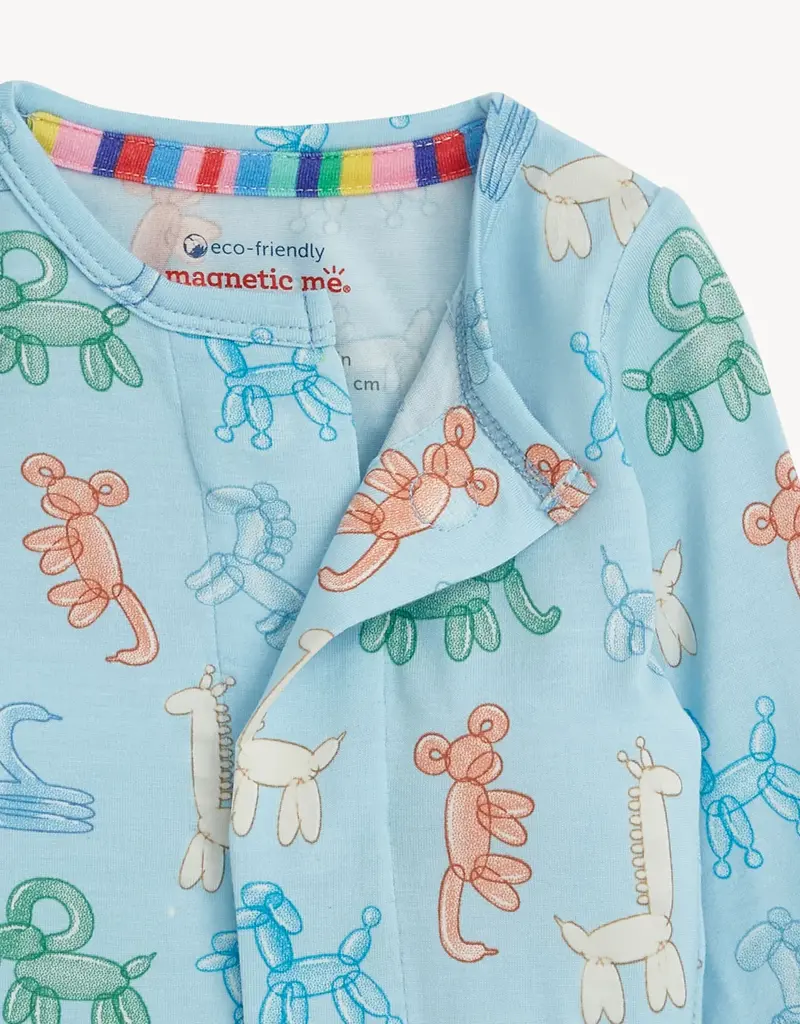 Magnetic Me BLUE PARTY ANIMALS GLOW  DARK MODAL FOOTIE