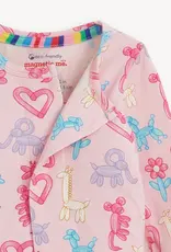 Magnetic Me PINK PARTY ANIMALS GLOW IN THE DARK MOD FOOTIE