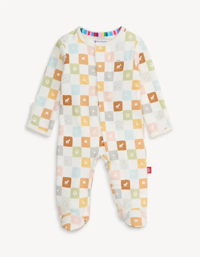 Magnetic Me CHECKMATE ORGANIC COTTON FOOTIE