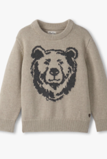 Hatley Kids oatmeal bear crew neck sweater