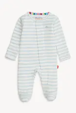 Magnetic Me BLUE STRIPE ORGANIC COTTON FOOTIE