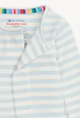 Magnetic Me BLUE STRIPE ORGANIC COTTON FOOTIE