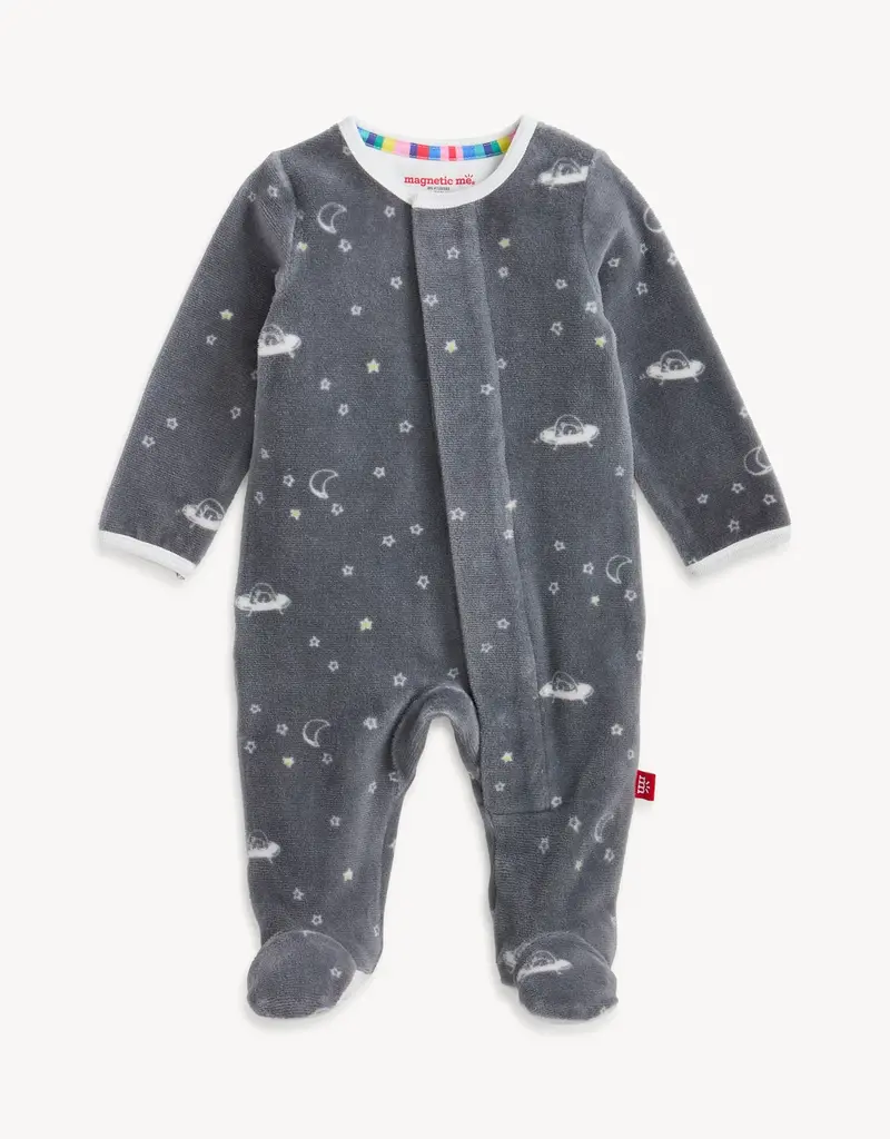 Magnetic Me BEAR IN SPACE VELOUR FOOTIE