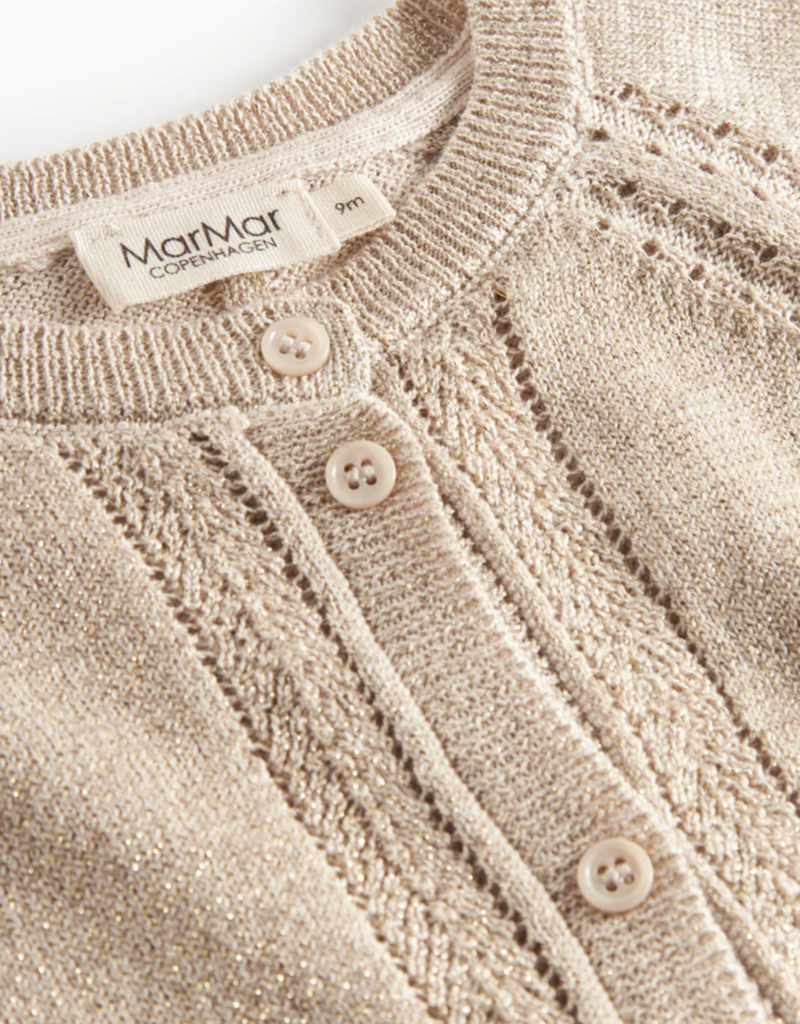 MarMar Copenhagen Gold Glitter Tille Cardigan