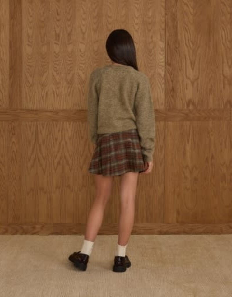 Rylee + Cru Inc. FUZZY CARDIGAN || EVERGREEN TEEN