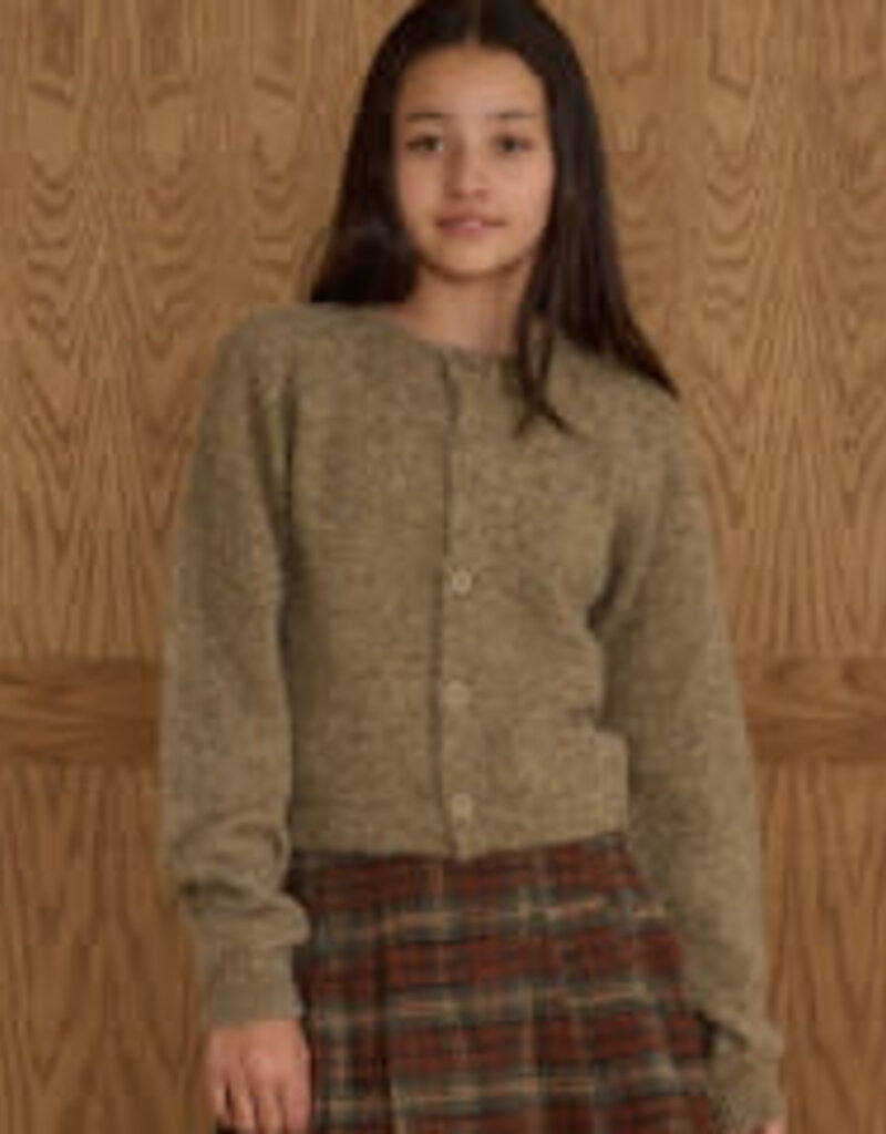Rylee + Cru Inc. FUZZY CARDIGAN || EVERGREEN TEEN