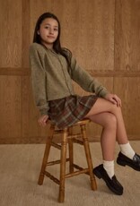 Rylee + Cru Inc. PLEATED SKIRT || HOLIDAY PLAID TEEN EVERGREEN