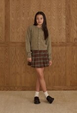 Rylee + Cru Inc. PLEATED SKIRT || HOLIDAY PLAID TEEN EVERGREEN