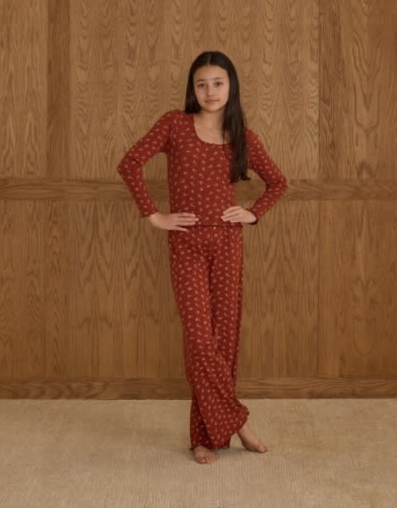 Rylee + Cru Inc. RIBBED LOUNGE SET || RUBY DITSY TEEN