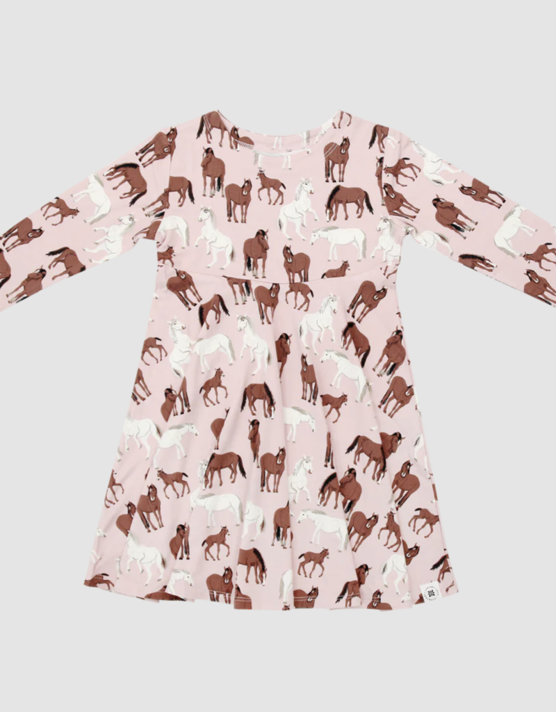 Sweet Bamboo Swirly Girl Dress Wild Horses