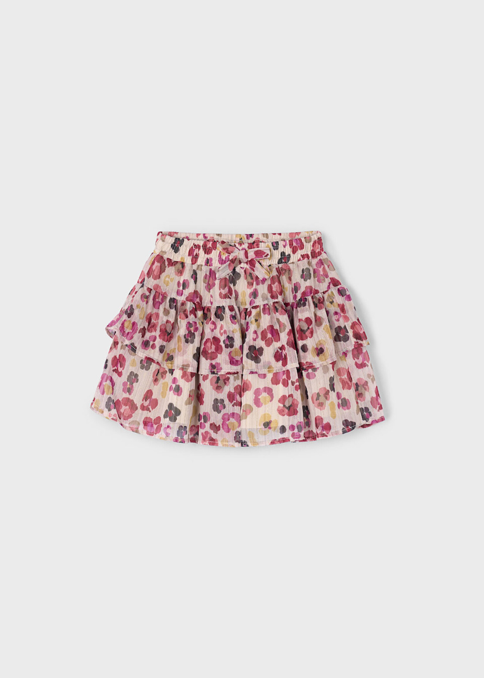 Mayoral Cherry Gauze Printed Skirt