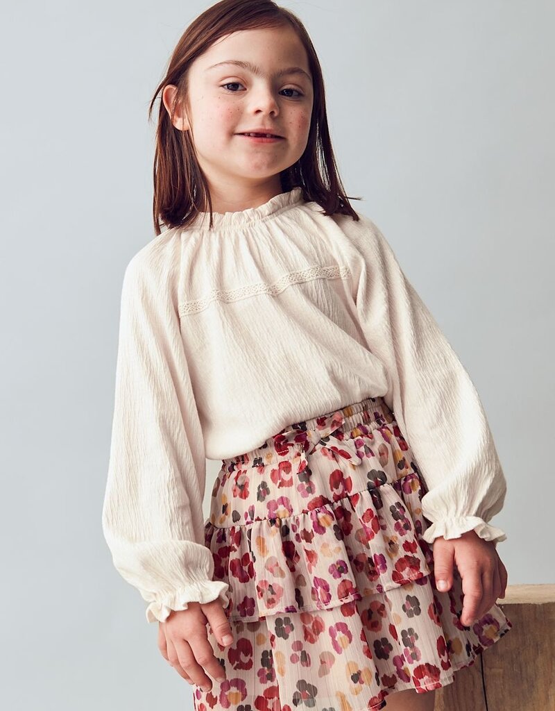 Mayoral Cherry Gauze Printed Skirt