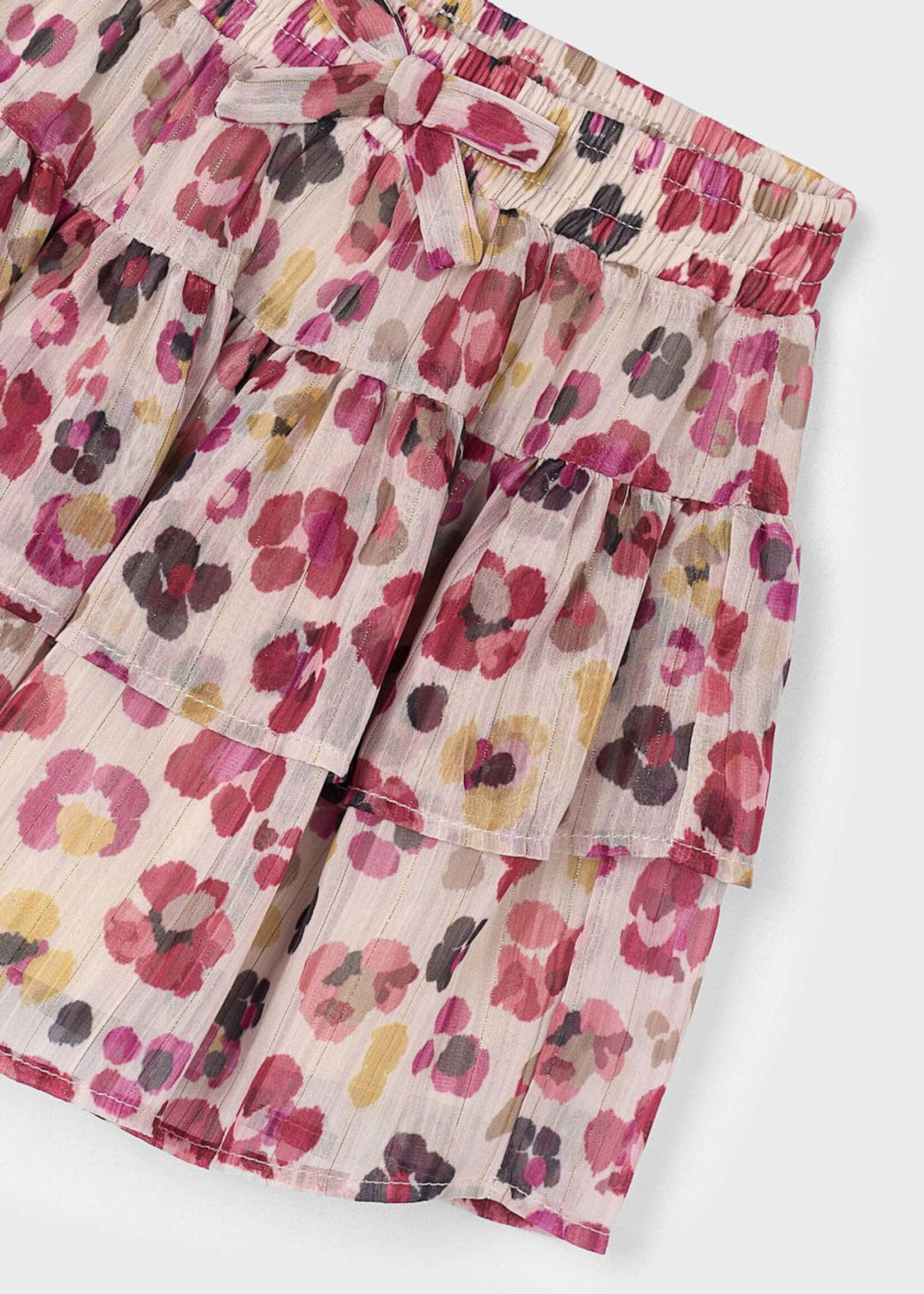 Mayoral Cherry Gauze Printed Skirt
