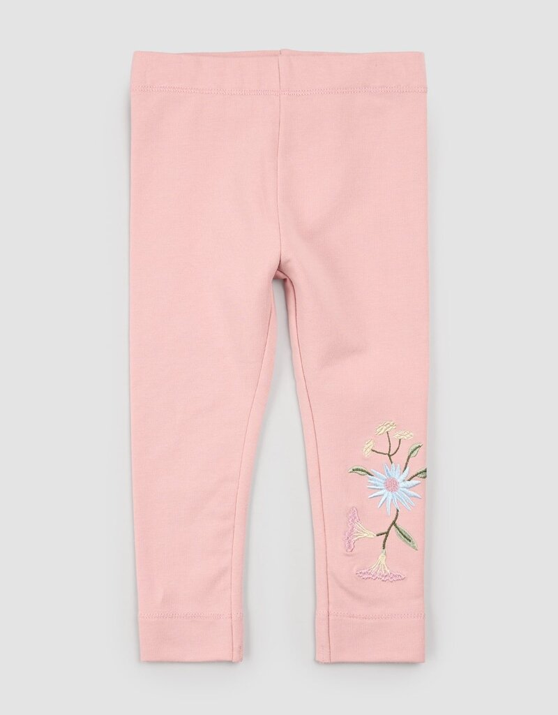 miles the label PINK LEGGING W/FLOWER EMB