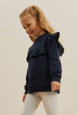 miles the label L/S SWEATSHIRT W/RUFFLE NAVY