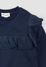 miles the label L/S SWEATSHIRT W/RUFFLE NAVY