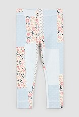 miles the label PATCHWORK LEGGING KNIT-BLUE LT.