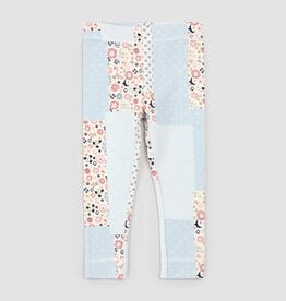 miles the label PATCHWORK LEGGING KNIT-BLUE LT.