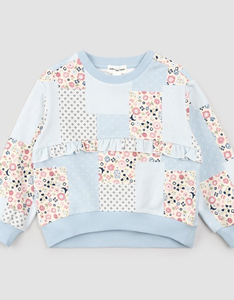 miles the label L/S PATCHWORK SWEATSHIRT